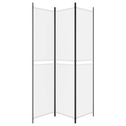 Berkfield Home 3-Panel Room Divider White 150x220 cm Fabric - thumbnail 4