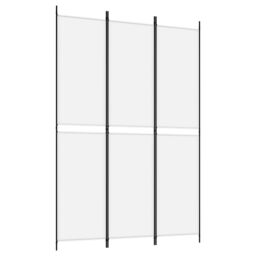 Berkfield Home 3-Panel Room Divider White 150x220 cm Fabric - thumbnail 2