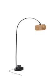 Living and Home Boho Rattan Floor Lamp in Natural - thumbnail 4