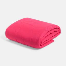 OHS Bows Quilted Throw Pinsonic Blanket Bedspread in Bright Pink - Size: 120 cm x 150 cm - thumbnail 3