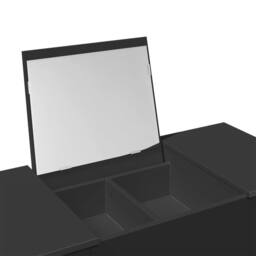 Berkfield Home Modern Dressing Table with Mirror Black 100x45x76 cm - Size: 100 x 45 x 76 cm - thumbnail 8