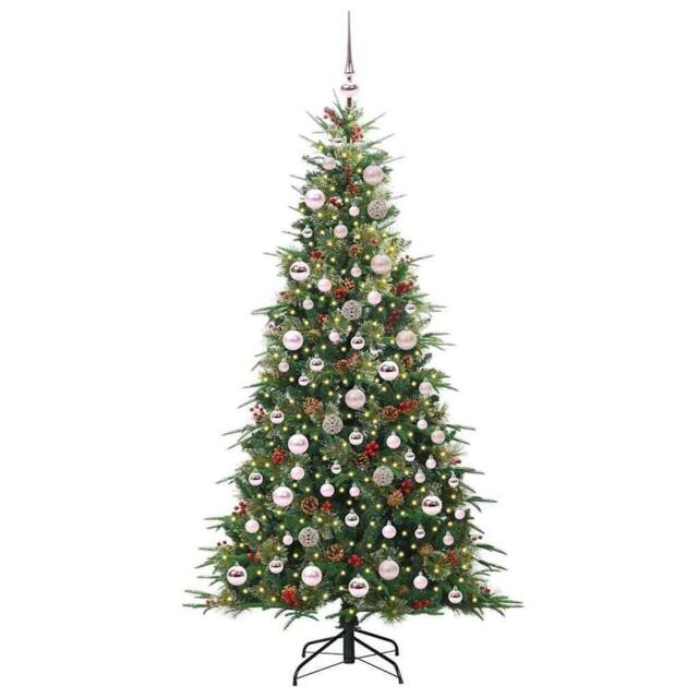 Berkfield Home Elegant Artificial Hinged Christmas Tree Green 180 cm PE & PVC - image 1