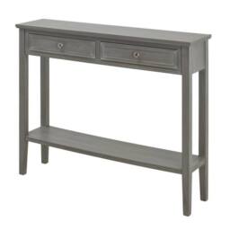 Lemon Pavilion Furniture and Decor The Serene Collection Two Drawer Console Table - L26 x W110 x H86 cm in Grey - thumbnail 1