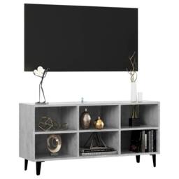 Berkfield Home TV Cabinet with Metal Legs Concrete Grey 103.5x30x50 cm - thumbnail 3