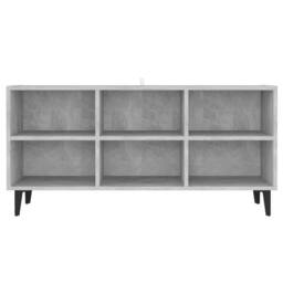 Berkfield Home TV Cabinet with Metal Legs Concrete Grey 103.5x30x50 cm - thumbnail 4