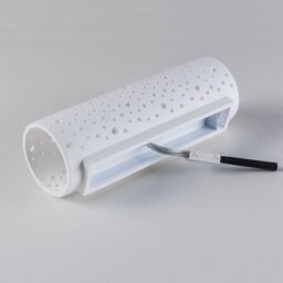 Harper Living Perforated Up & Down Ceramic Wall Light Cylinder Shade in White - thumbnail 5