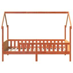 Berkfield Home Kids' House Bed Frame without Mattress Wax Brown 80x200 cm Pine - thumbnail 4