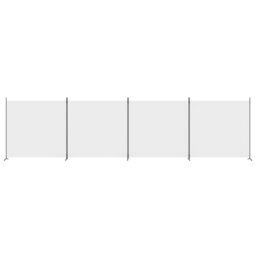 Berkfield Home 4-Panel Room Divider White 698x180 cm Fabric - thumbnail 3