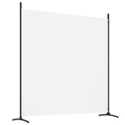 Berkfield Home 4-Panel Room Divider White 698x180 cm Fabric - thumbnail 6