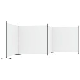 Berkfield Home 4-Panel Room Divider White 698x180 cm Fabric - thumbnail 4