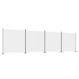 Berkfield Home 4-Panel Room Divider White 698x180 cm Fabric - thumbnail 2
