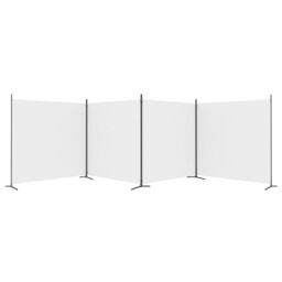 Berkfield Home 4-Panel Room Divider White 698x180 cm Fabric - thumbnail 5
