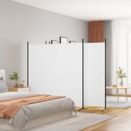 Berkfield Home 4-Panel Room Divider White 698x180 cm Fabric