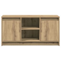 Berkfield Home TV Cabinet with LED Lights in Artisan Oak, 100x34x50 cm, Made from Engineered Wood in Brown - Size: 100 x 34 x 50 cm - thumbnail 6