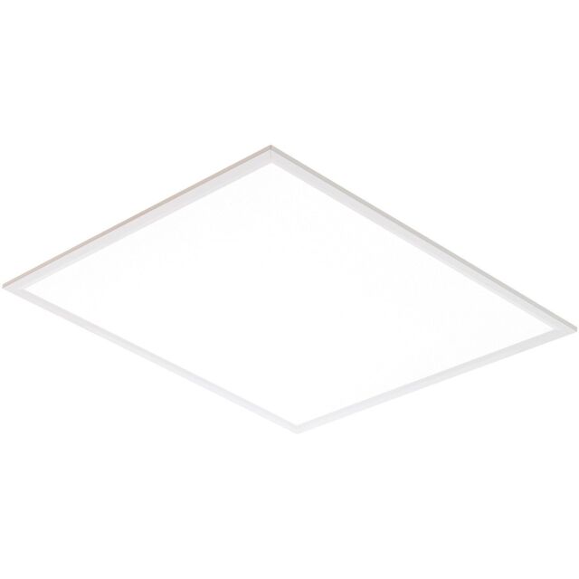 Loops Square Backlit LED Ceiling Panel Light - 595mm Sq - 40W Daylight White LED - image 1