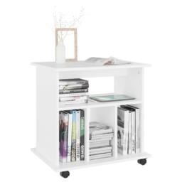 Berkfield Home Rolling Cabinet White 60x45x60 cm Engineered Wood - Size: 60 x 45 x 60 cm - thumbnail 6