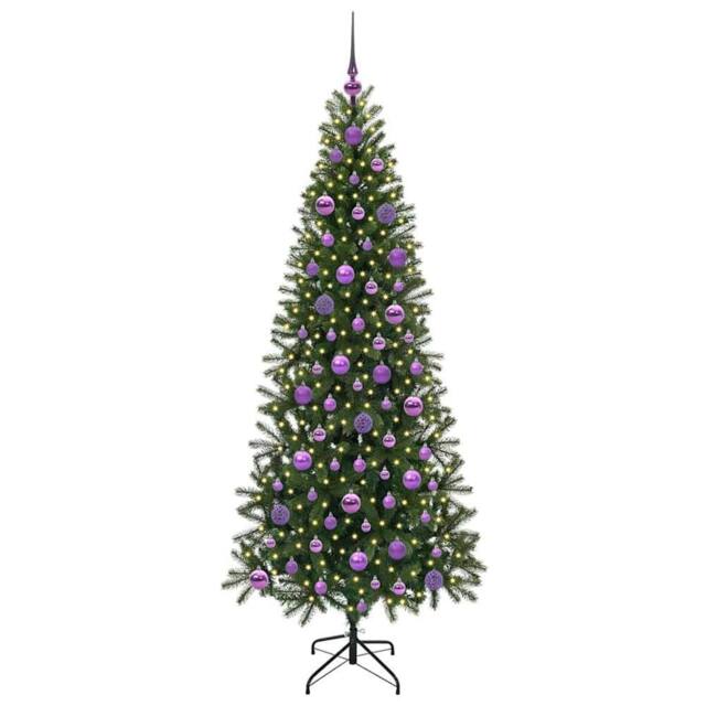 Berkfield Home Elegant Artificial Christmas Tree with 300 LEDs Green 180 cm PE a - image 1