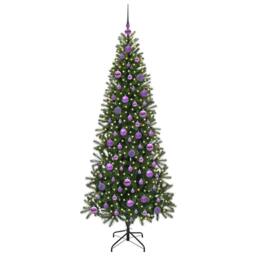 Berkfield Home Elegant Artificial Christmas Tree with 300 LEDs Green 180 cm PE a - thumbnail 1