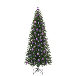 Berkfield Home Elegant Artificial Christmas Tree with 300 LEDs Green 180 cm PE a - thumbnail 4