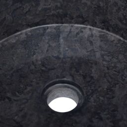Berkfield Home Sink Black √ò40x15 cm Marble - Size: 40x15 cm - thumbnail 5
