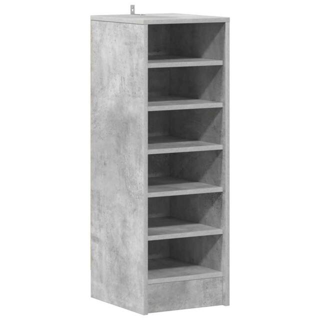 Berkfield Home Shoe Cabinet Concrete Grey 31.5x35x90 cm Engineered Wood - image 1