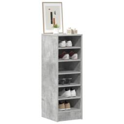 Berkfield Home Shoe Cabinet Concrete Grey 31.5x35x90 cm Engineered Wood - thumbnail 3