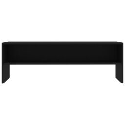 Berkfield Home TV Cabinet Black 120x40x40 cm Engineered Wood - Size: 120 x 40 x 40 cm - thumbnail 4
