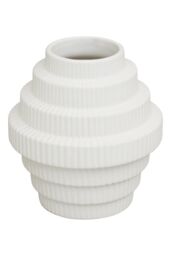 Orsina Lightweight Small Vase, Versatile & Stylish Flower Ceramic vase, Modern Design Vase For Flowers in White - thumbnail 2