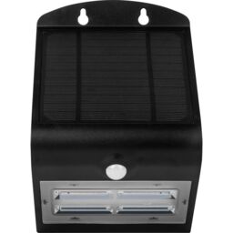 Luceco Solar Guardian PIR Wall Light, IP65, 3.2W, 400lm, 4000K, Black - thumbnail 2