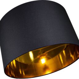 Happy Homewares Contemporary Cotton Lamp/Light Shade with Shiny Paper Inner in Black - Size: 20 inches - thumbnail 5