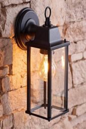 Living and Home E27 Outdoor Waterproof Metal Wall Light in Black - thumbnail 4