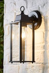 Living and Home E27 Outdoor Waterproof Metal Wall Light in Black - thumbnail 2
