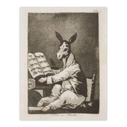 Artery8 Francisco Goya & So Was His Grandfather Noble Donkey Framed Wall Art in Grey - Size: A4 - thumbnail 3