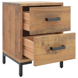 Berkfield Home Bedside Cabinet Brown 36x30x45 cm Solid Pinewood - Size: 36 x 30 x 45 cm - thumbnail 4
