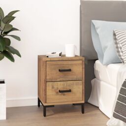 Berkfield Home Bedside Cabinet Brown 36x30x45 cm Solid Pinewood - Size: 36 x 30 x 45 cm - thumbnail 1