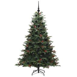 Berkfield Home Artificial Christmas Tree with 300 LEDs with Stand Green 180 cm - thumbnail 4