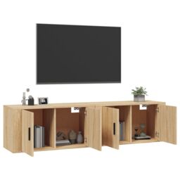 Berkfield Home Wall-mounted TV Cabinets 2 pcs Sonoma Oak 80x34.5x40 cm in Brown - thumbnail 3
