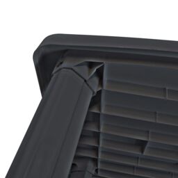 Berkfield Home Garden Table Anthracite 101x68x72 cm Plastic in Black - Size: 101 x 68 x 72 cm - thumbnail 3