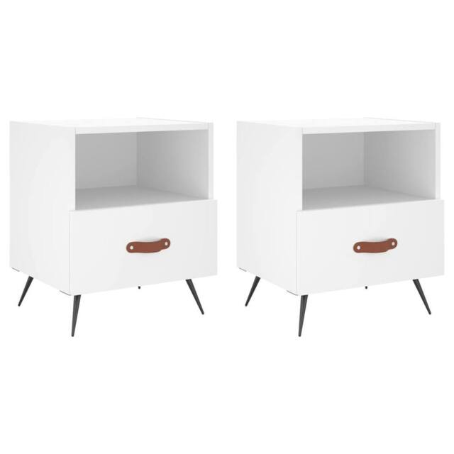 Berkfield Home Bedside Cabinets 2 pcs White 40x35x47.5 cm Engineered Wood - image 1