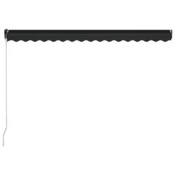 Berkfield Home Manual Retractable Awning 450x300 cm Anthracite in Black - thumbnail 5