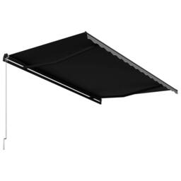 Berkfield Home Manual Retractable Awning 450x300 cm Anthracite in Black - thumbnail 4