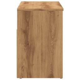 Berkfield Home Shoe Bench Artisan Oak 80x30x45 cm Engineered Wood in Brown - Size: 80 x 30 x 45 cm - thumbnail 5