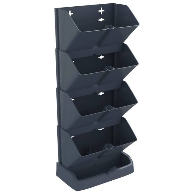 Berkfield Home Vertical Garden Plant Set 4 pcs Anthracite Polypropylene in Black - image 1