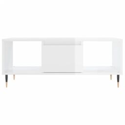 Berkfield Home Coffee Table High Gloss White 90x50x36.5 cm Engineered Wood - thumbnail 5