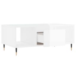 Berkfield Home Coffee Table High Gloss White 90x50x36.5 cm Engineered Wood - thumbnail 6