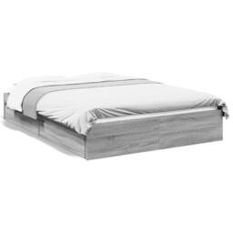 Berkfield Home Modern Bed Frame with Drawers without Mattress Grey Sonoma 140x200 cm - thumbnail 3