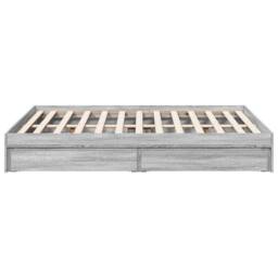 Berkfield Home Modern Bed Frame with Drawers without Mattress Grey Sonoma 140x200 cm - thumbnail 5