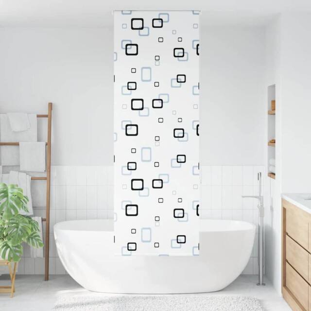 Berkfield Home Shower Roller Blind 80x240 cm Fabric Width 76 cm in White - image 1