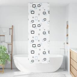 Berkfield Home Shower Roller Blind 80x240 cm Fabric Width 76 cm in White - thumbnail 1