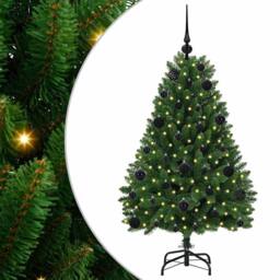 Berkfield Home Elegant Artificial Christmas Tree with Stand Green 120 cm PVC and - thumbnail 3